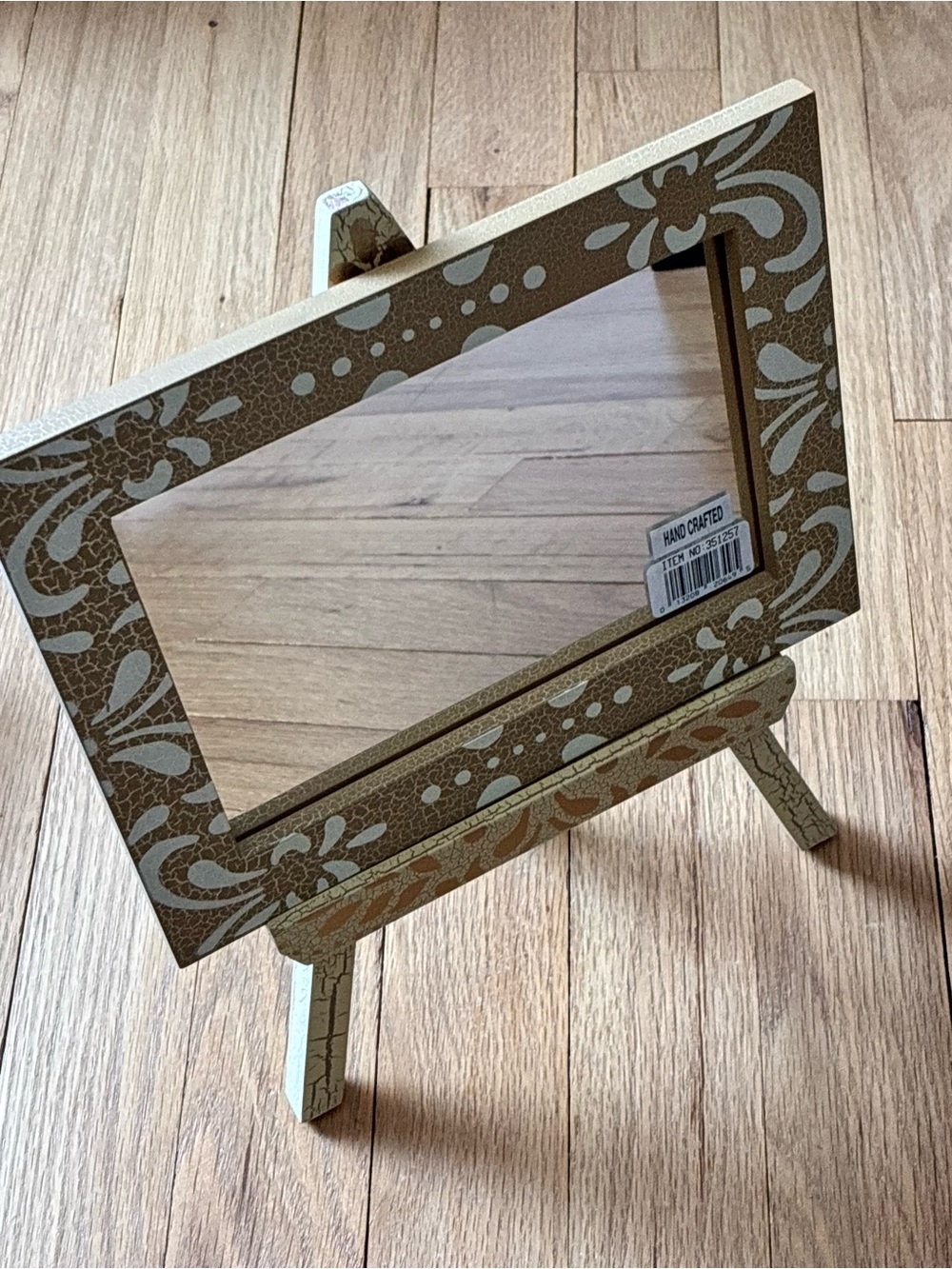 NWT Mirror & Easel by Burnes®️ PROVENCE IVORY W/GOLD, #351257,
©️1997